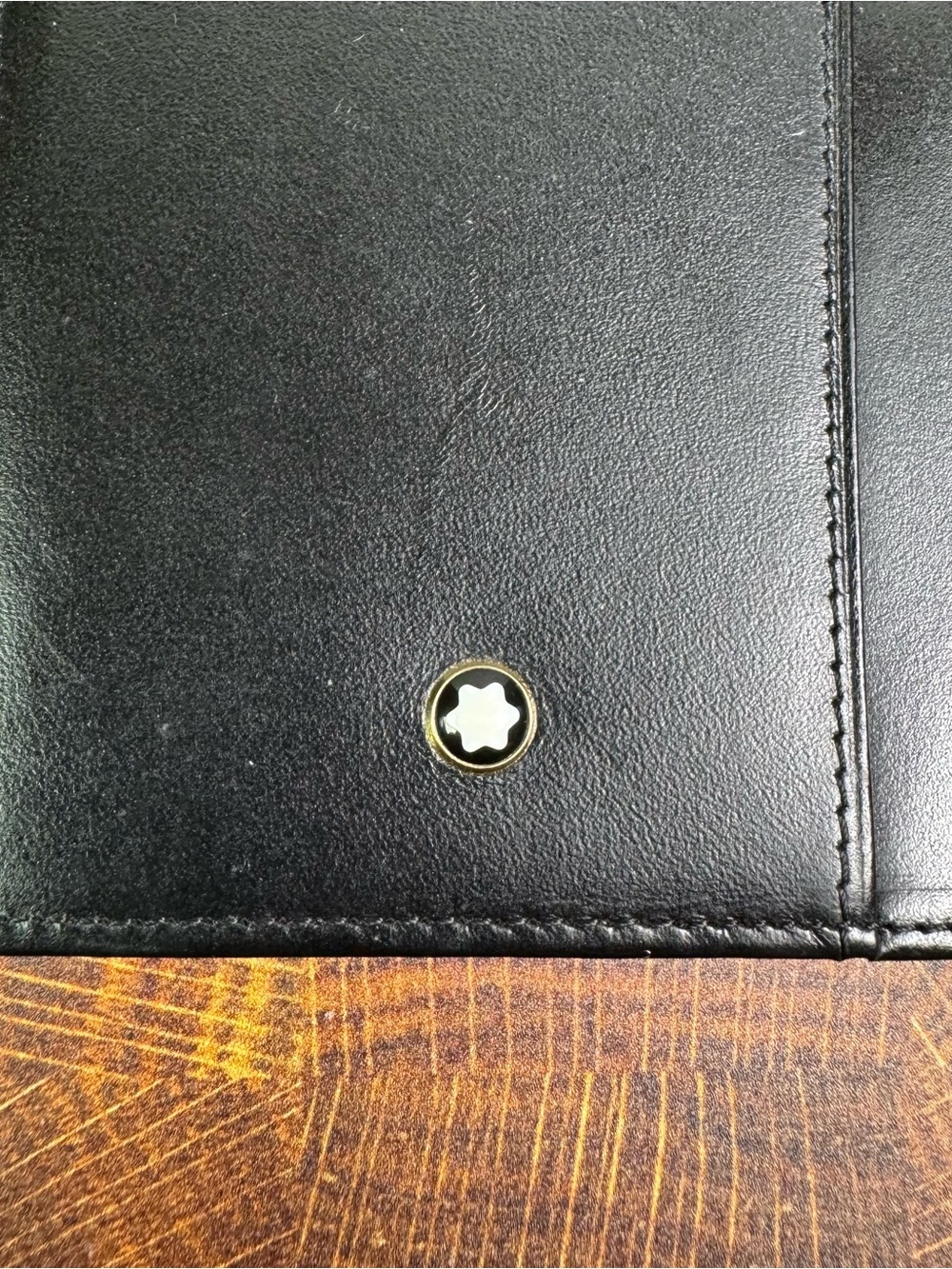 Authentic Montblanc Meisterstück Black Leather Pocket Card Holder Wallet Slim - Picture 2 of 5